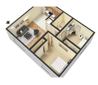 Floor Plan - Two Bedroom