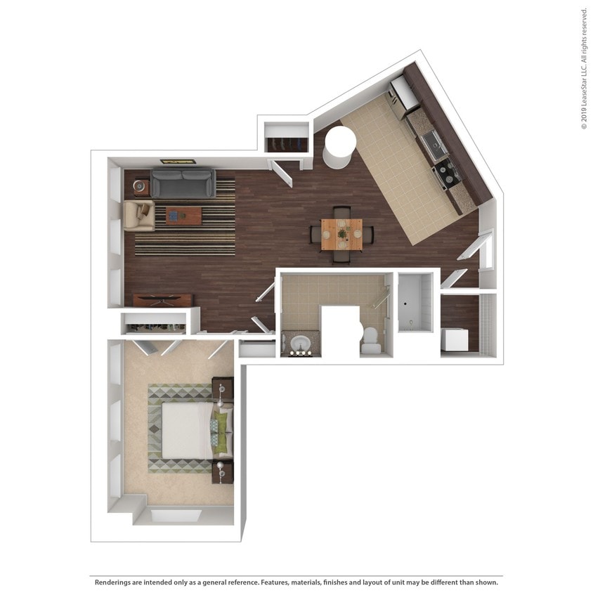 Floor Plan - One Bedroom