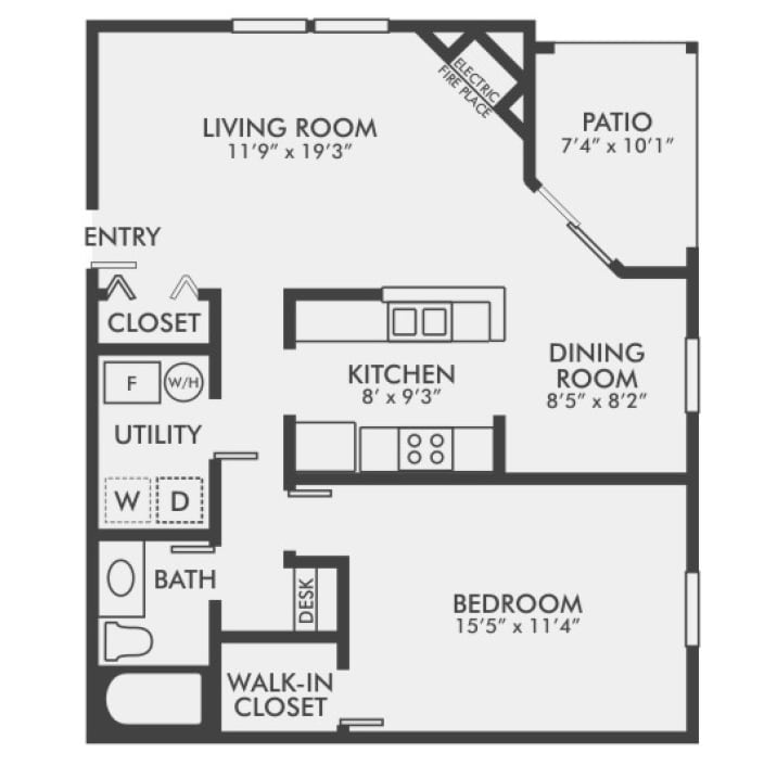 Floor Plan - Baldwin 1A