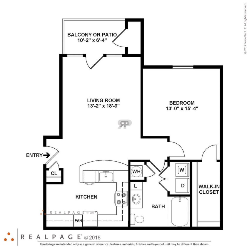 Floor Plan - 1 Bedroom Residential