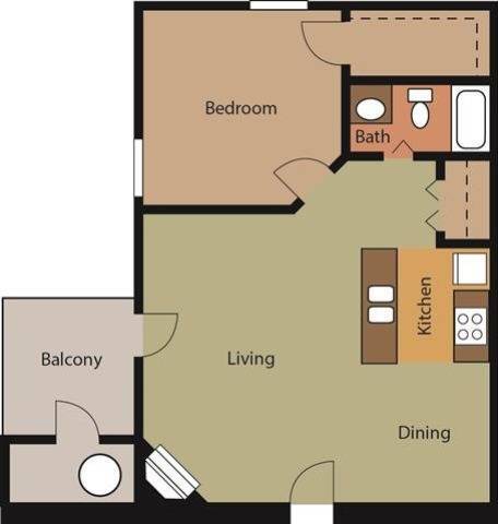 1 Bedroom | 1 Bath | 650 SF - Avalon