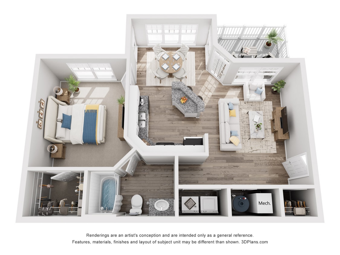 A4_825_1Bed_1Bath - A4 - One Bedroom, One Bathroom