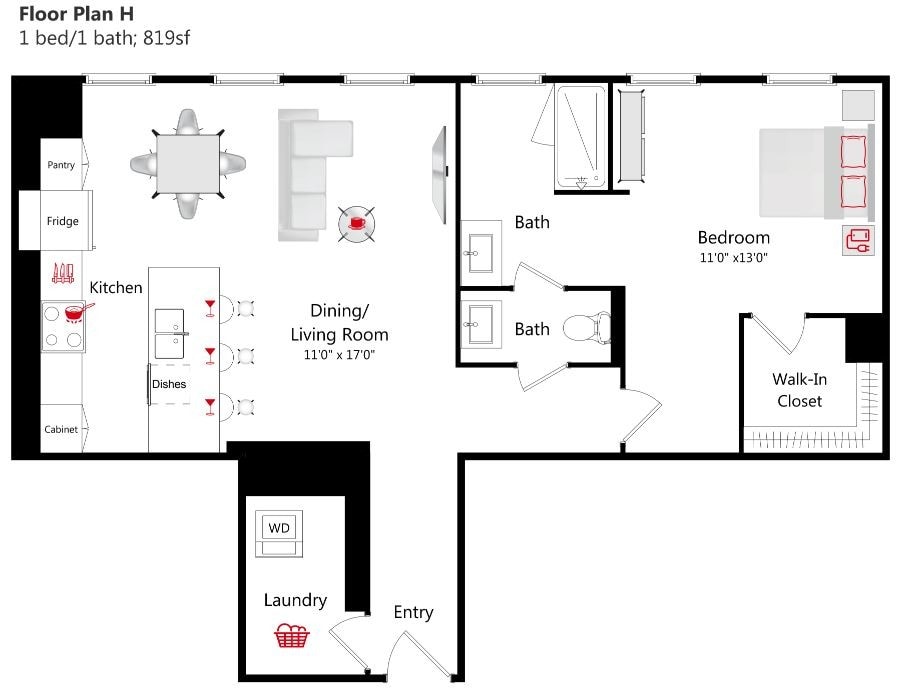 Floor Plan - Luxury Suite H