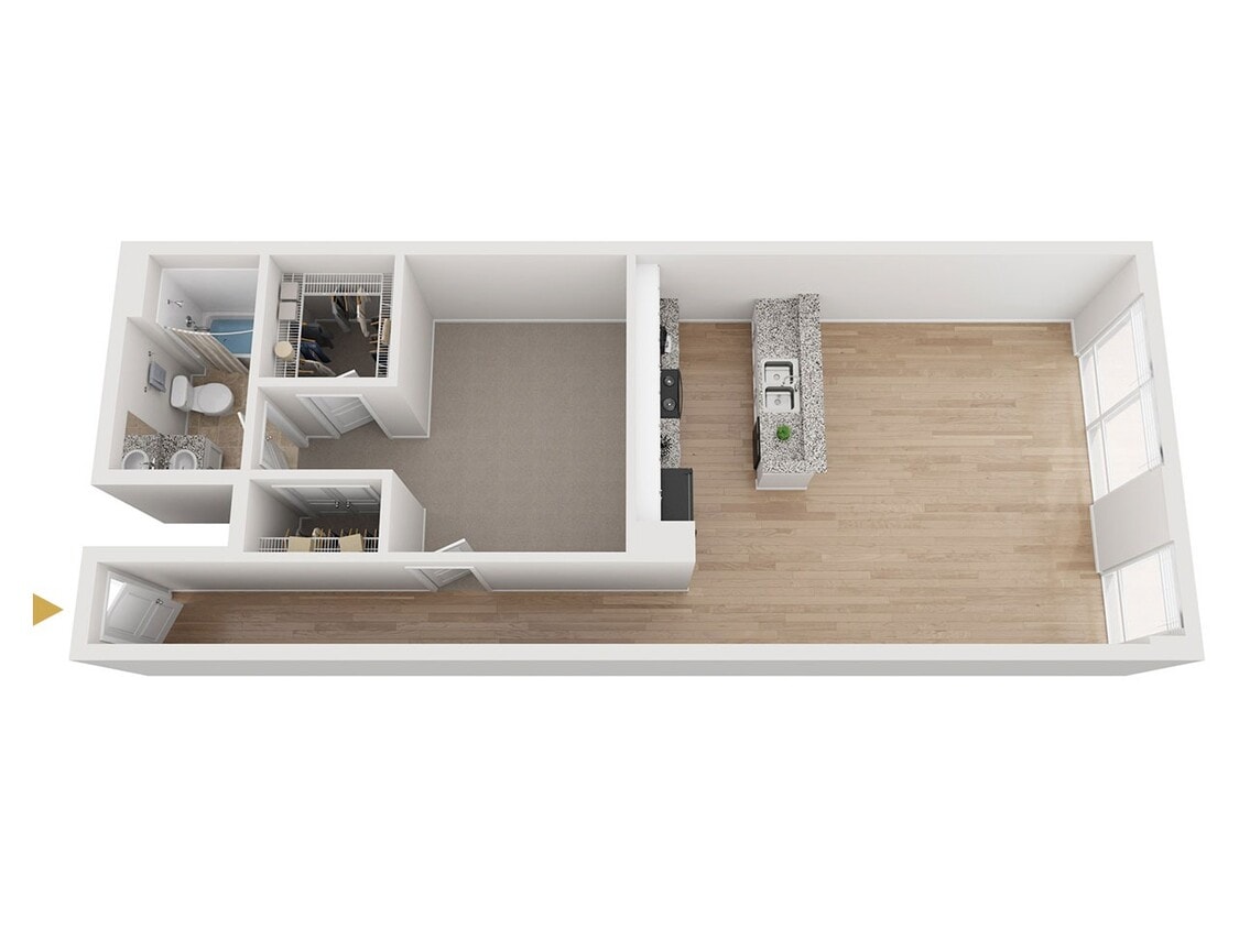 Ralston 1x1 Lotus Floor Plan - Lotus