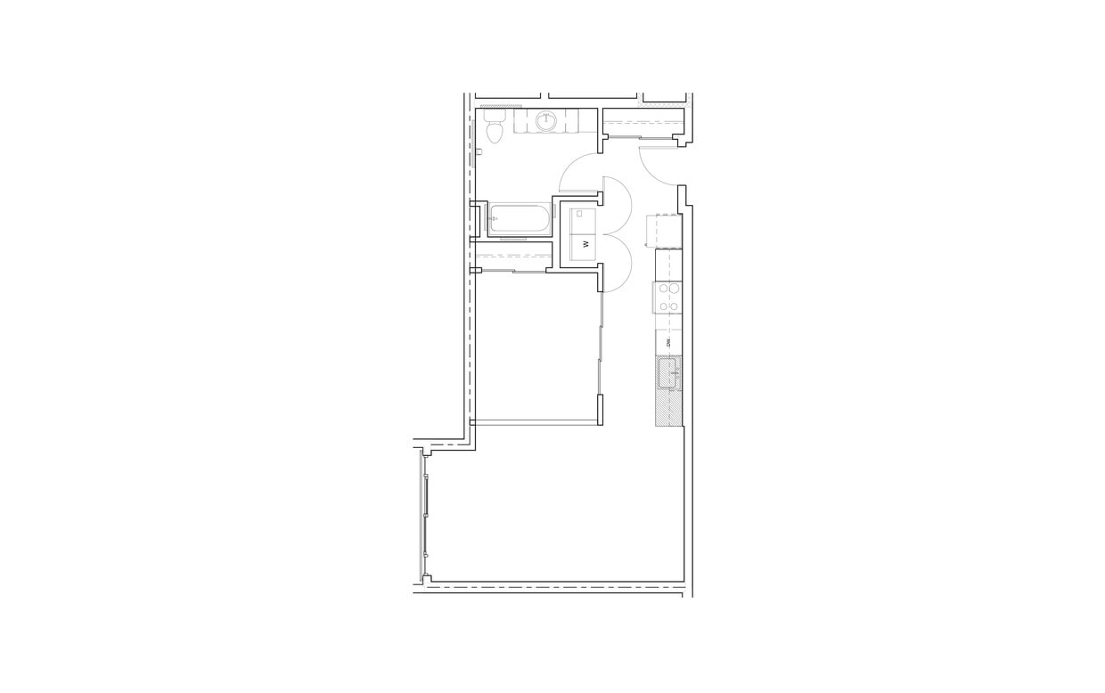 Floor Plan - 1 Bed/1 Bath-CK1