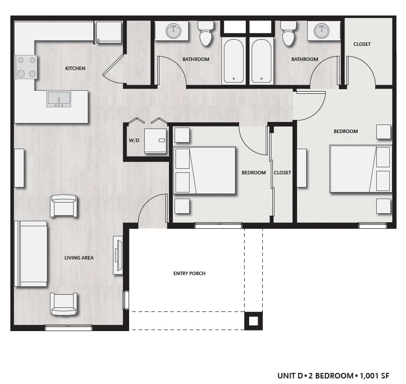 Floor Plan - 984 Broadway #103 UNFURNISHED