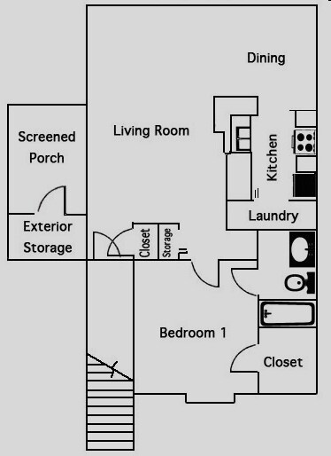 1x1 - 785 Sqft - 1x1 785