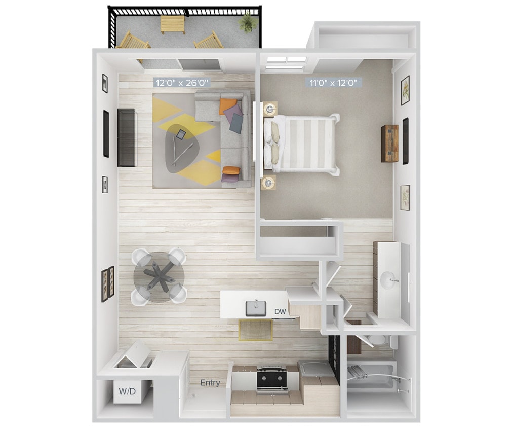 Floor Plan - A1-664-3-WD