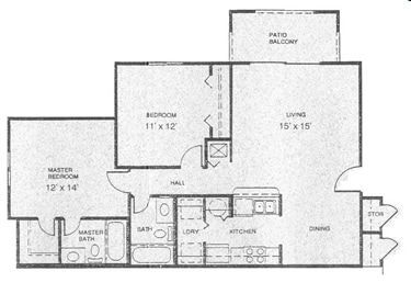 2BR/2BA - 2 Bedroom Suite