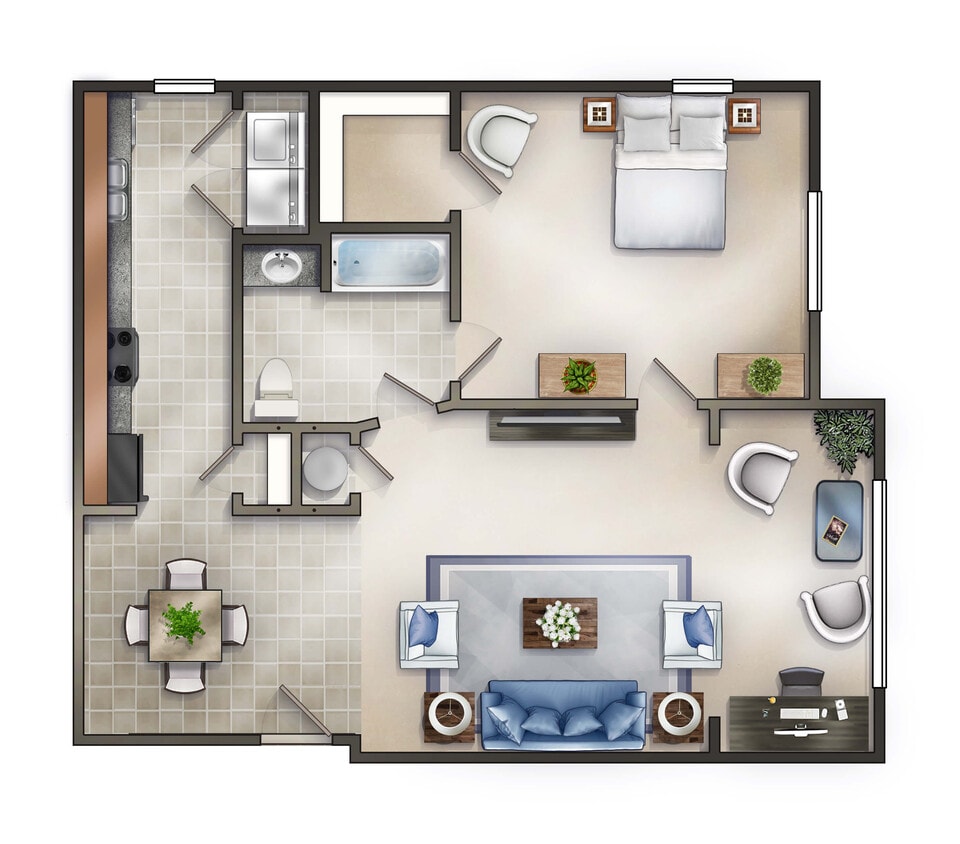 Floor Plan - The Drake w/Sunroom