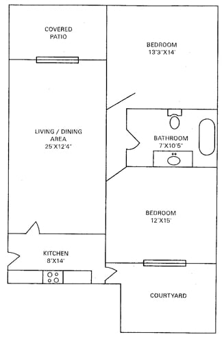 1BR/1BA - One Bedroom