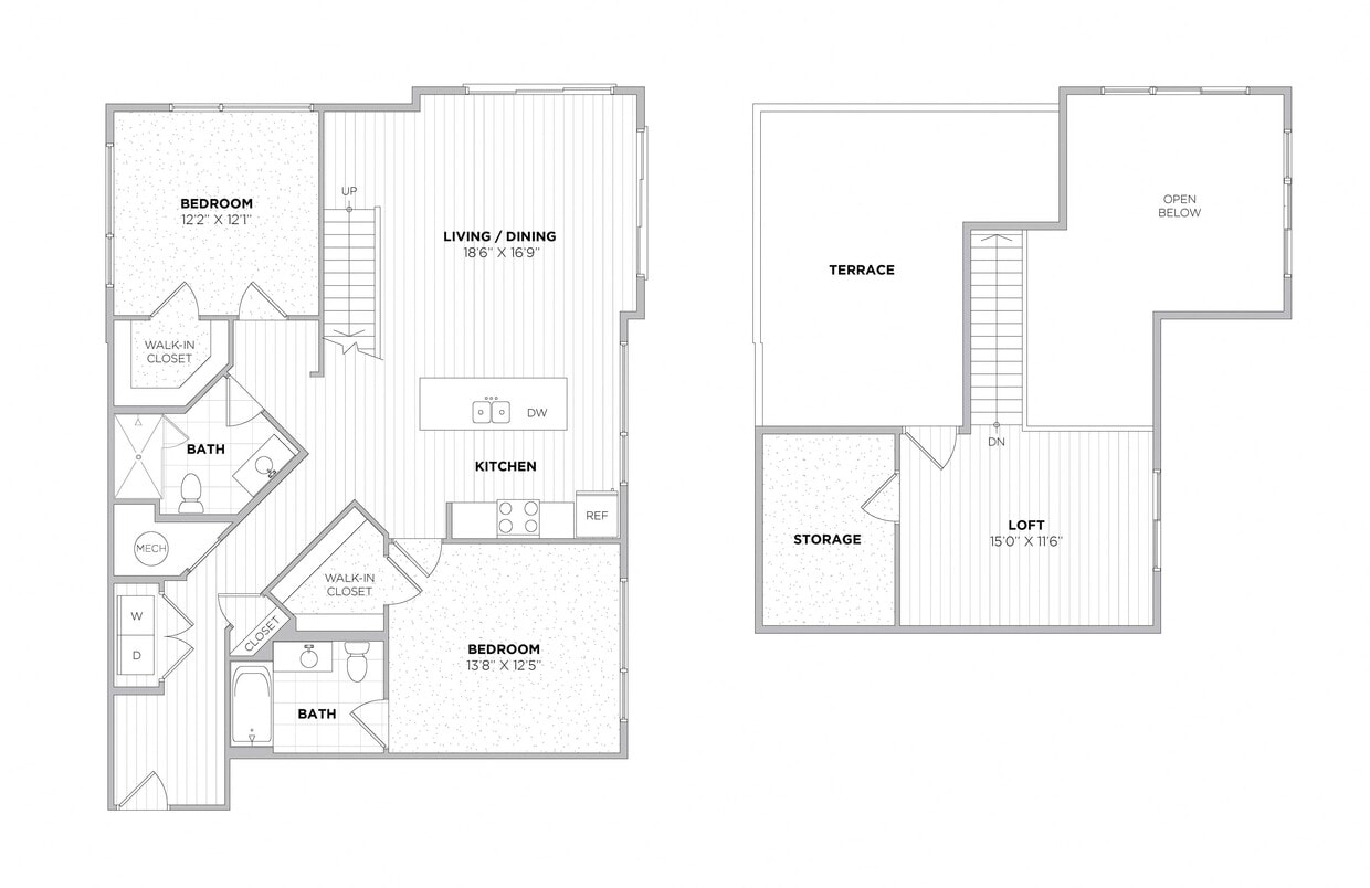 Floor Plan - 2 Bedroom Loft