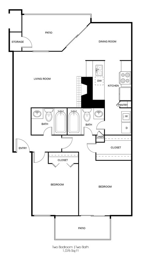 Janet 2 Bed / 2 Bath 1076 - Janet