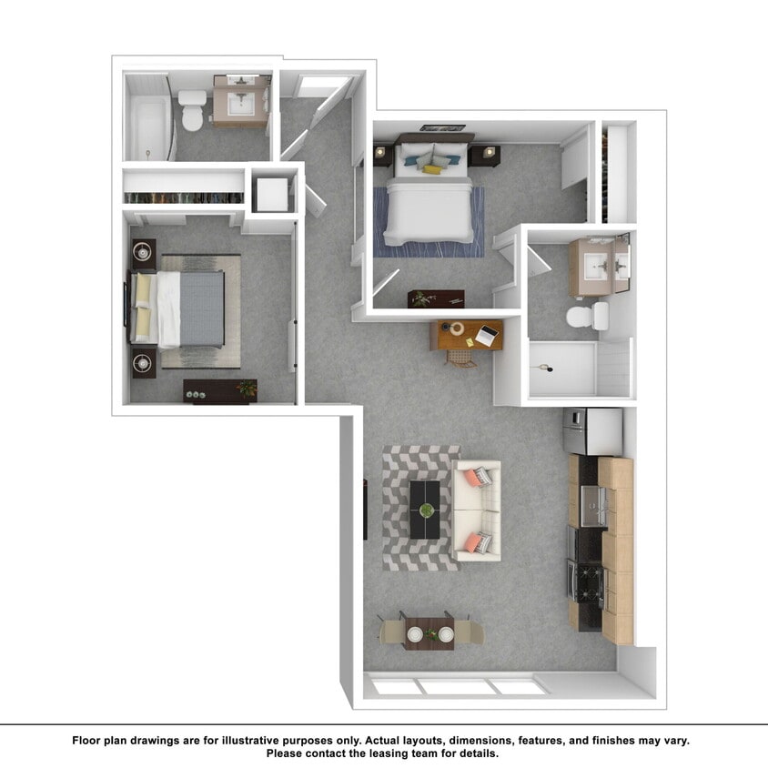 Floor Plan - 2x2 B