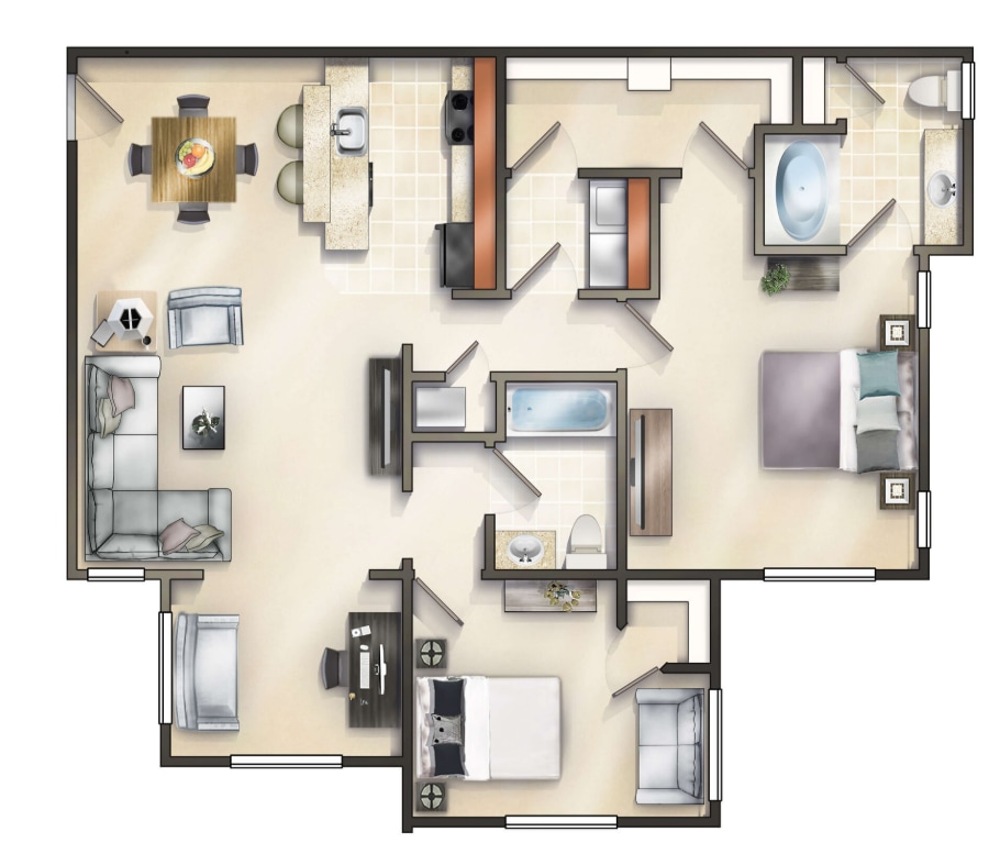 Floor Plan - The Cedar Sunroom