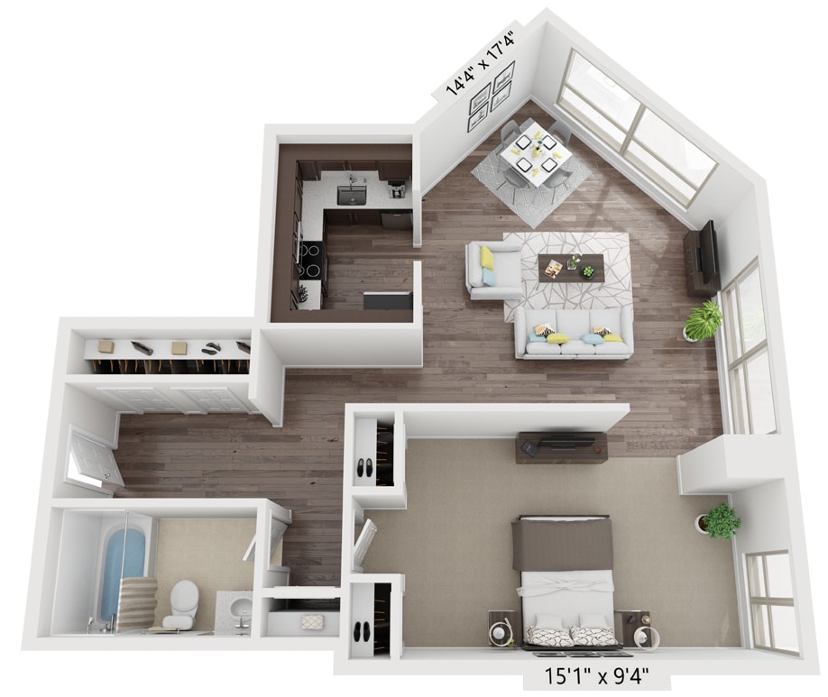 Floor Plan - CONVERTIBLE ONE / TWO