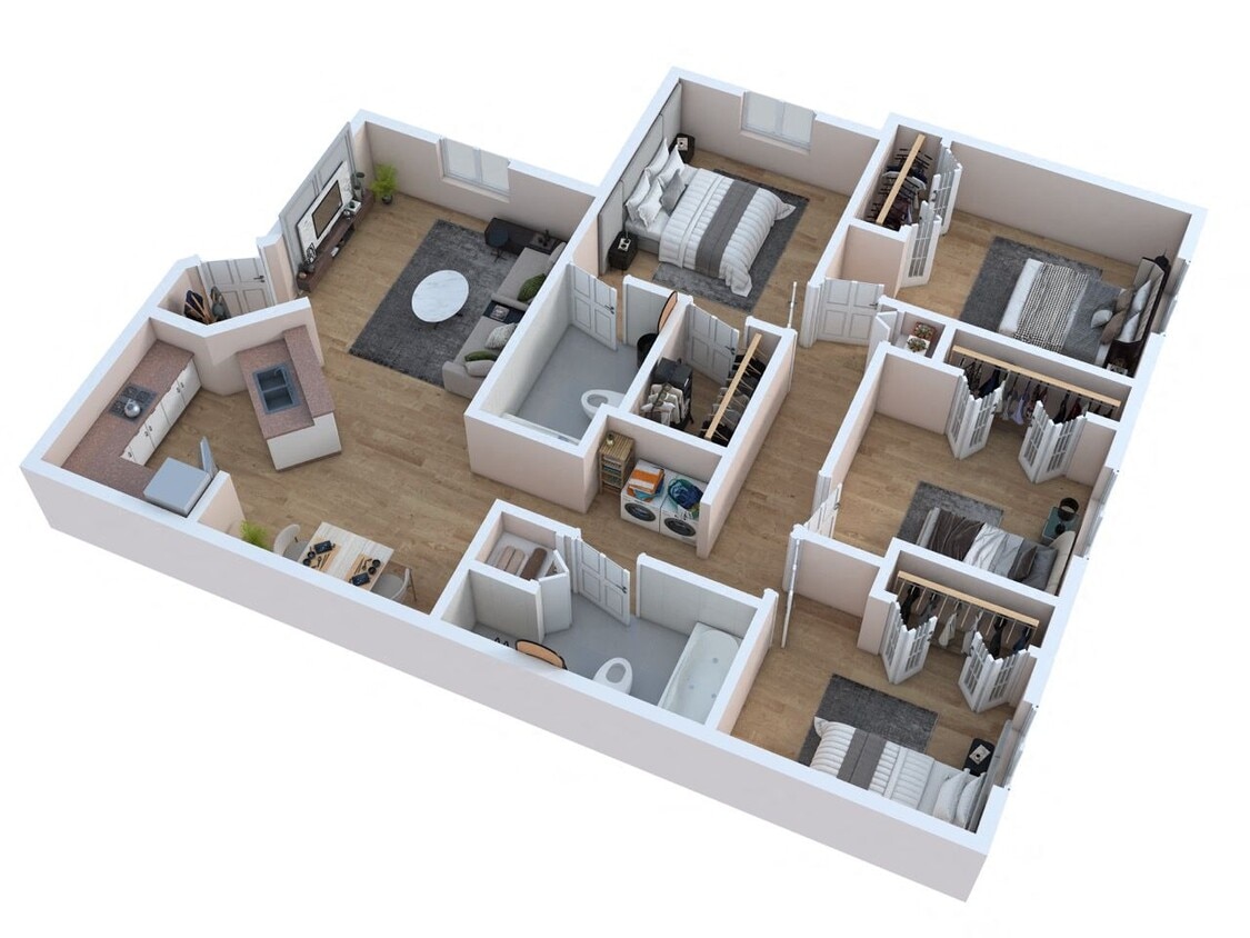 Floor Plan - Four Bedroom Renovated