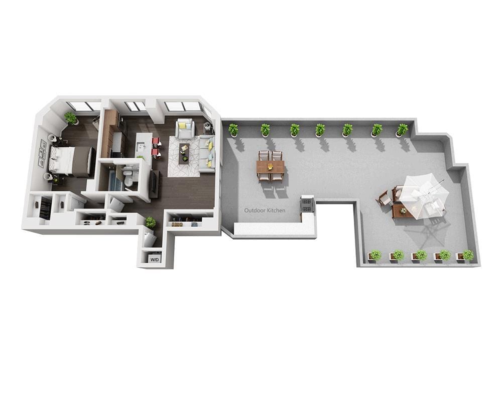 Floor Plan - One Bedroom A1Q