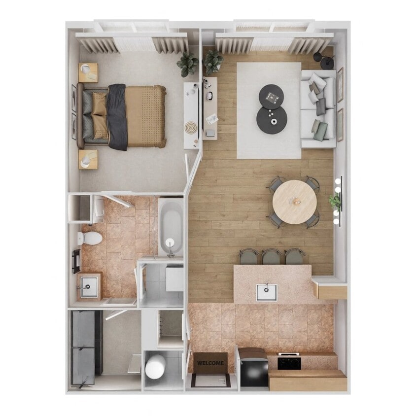 Floor Plan - A1 - Renovated