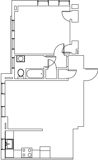 Floor Plan - Renovated 1 Bedroom 10 Tier