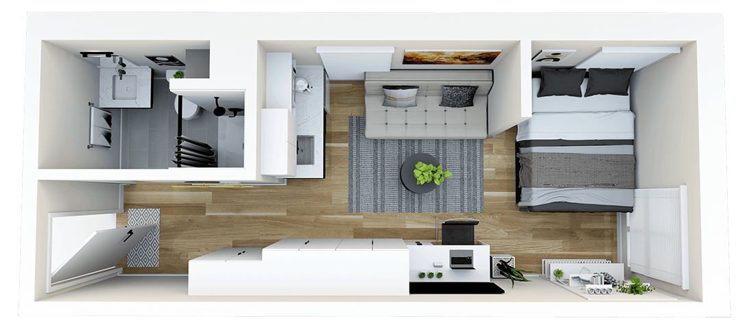 Floor Plan - Furnished Studio
