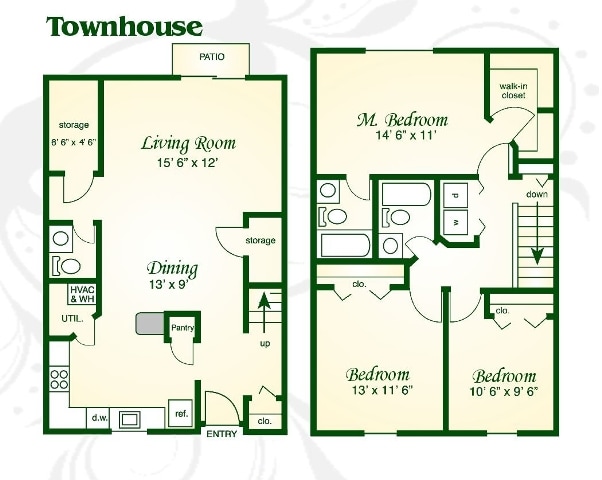 Floor Plan - The Whitfield Townhouse