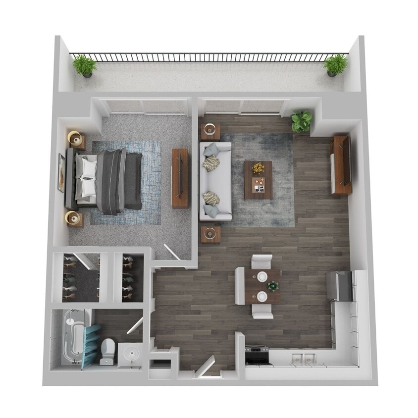 Floor Plan - Standard One Bedroom