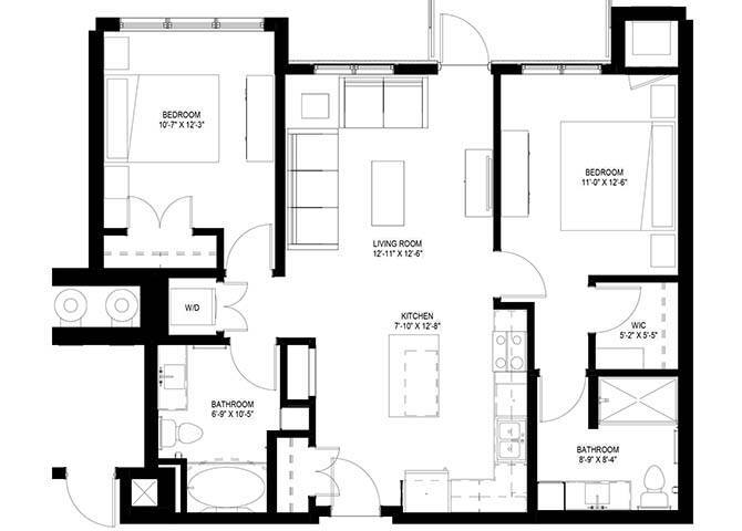 Floor Plan - Two Bedroom - A