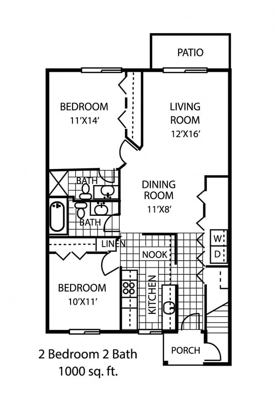 Floor Plan - 2 Beds | 2 Baths  Special Accessibility 