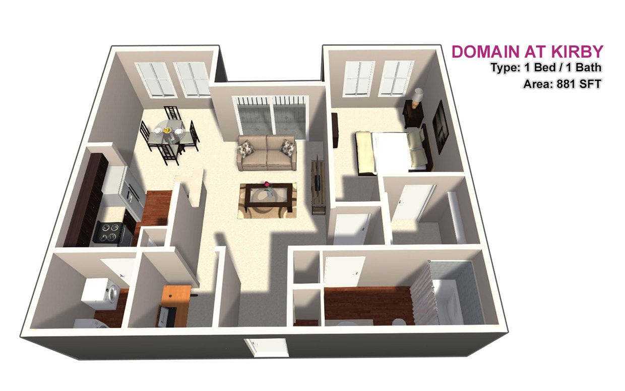 One Bedroom/One Bathroom - One Bedroom/One Bathroom