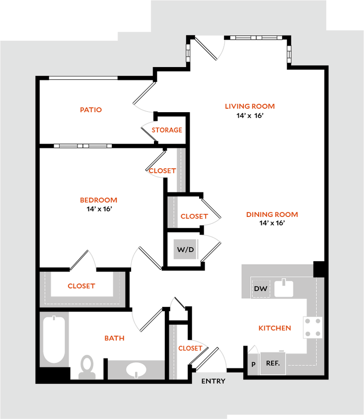 Floor Plan - Plan 1K