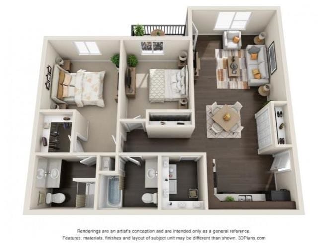 Floor Plan - Ag Two Bed A