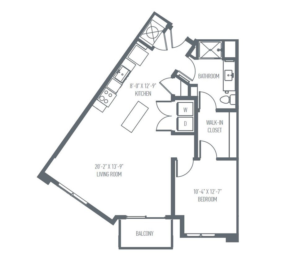 Floor Plan - B4 - One Bedroom