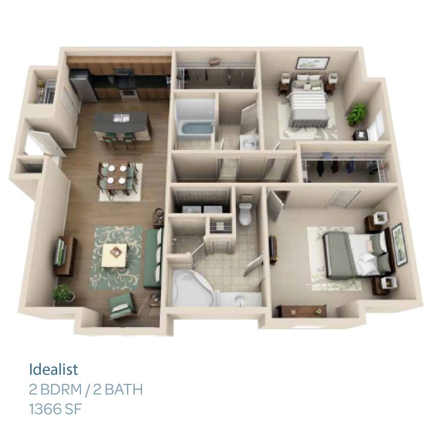 Floor Plan - 2x2C