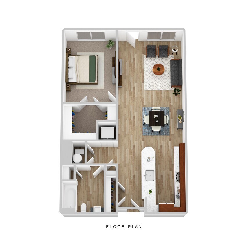 Floor Plan - One Bedroom E.1