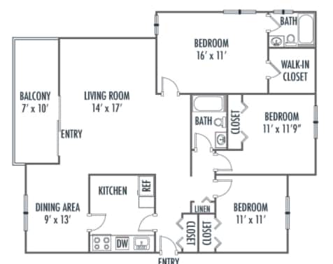 Floor Plan - 3x2