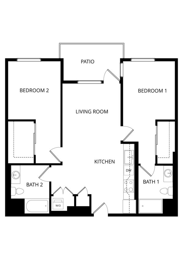 Floor Plan - Dignity - 2X2