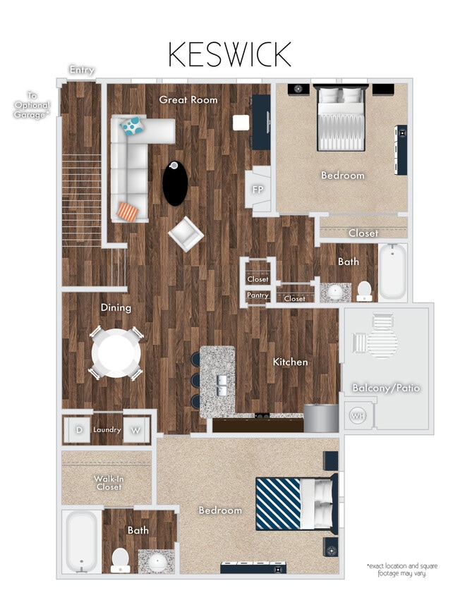 Floor Plan - Keswick with Garage
