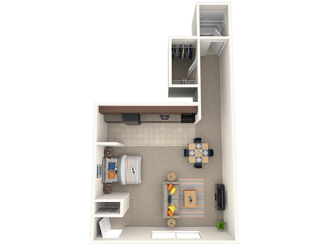 Floor Plan - EFFICIENCY, NHP