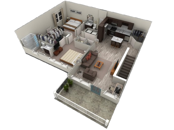 Floor Plan - 2 BR Designer Overlook