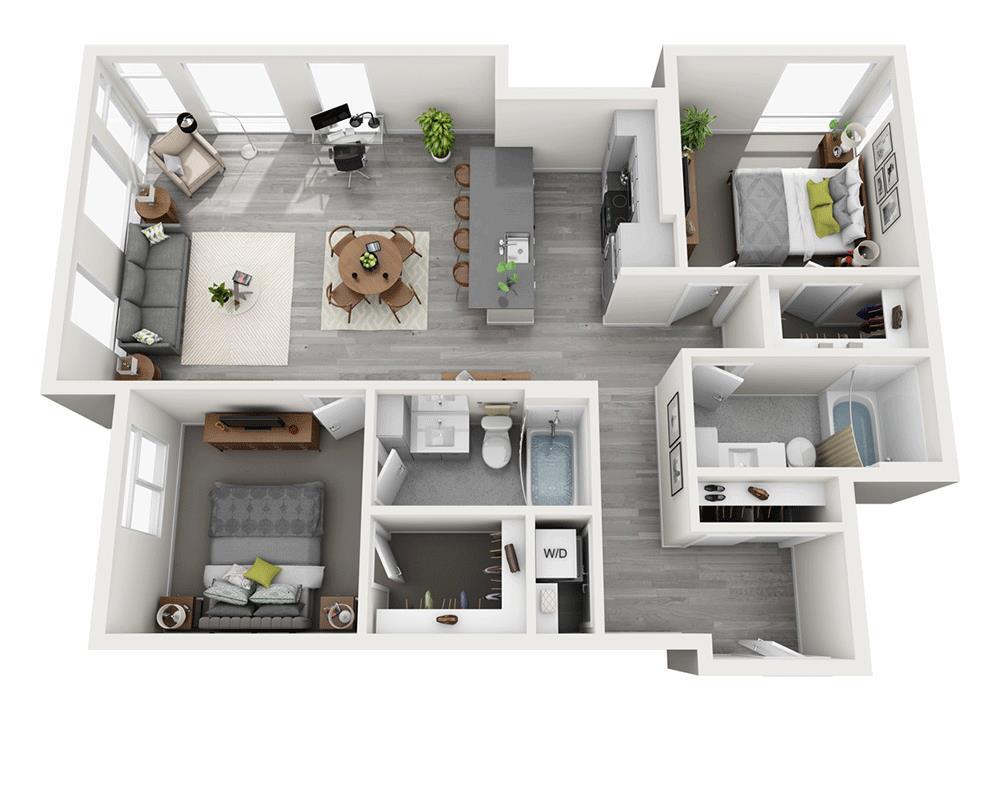 Floor Plan - Two Bedroom B2I-CL2