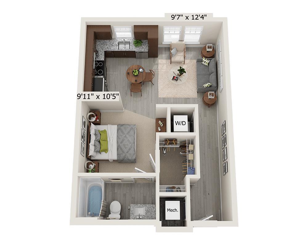 Floor Plan - Studio E1B