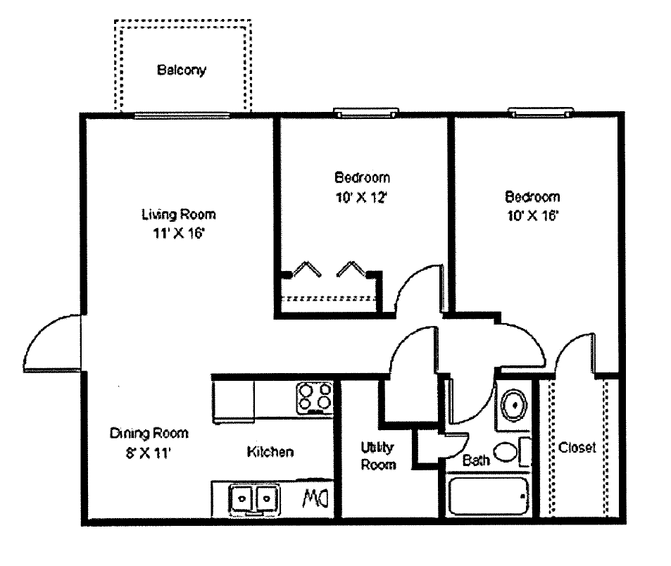 Floor Plan - 2 Bedroom