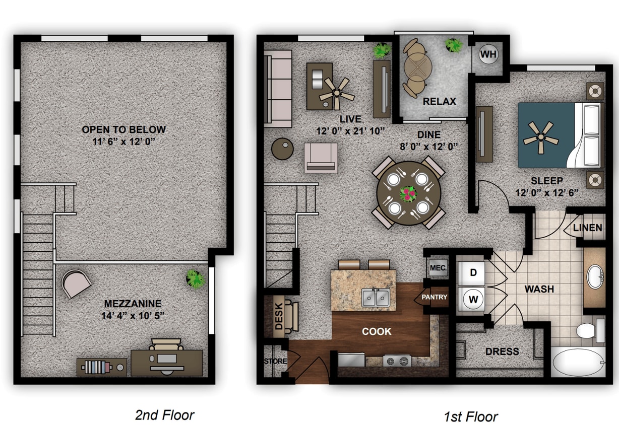 Floor Plan - One Bedroom Renovated A8r