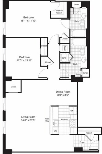 Floor Plan - 2 Bedrooms T