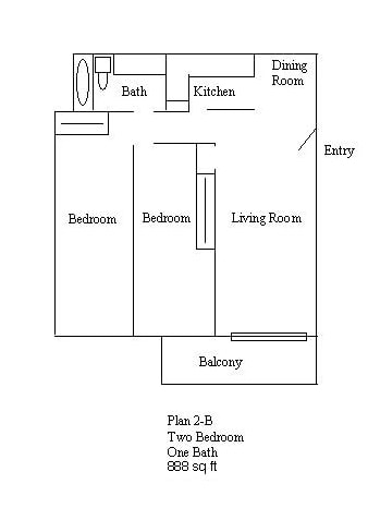2-B - Two Bedrooms 2-B