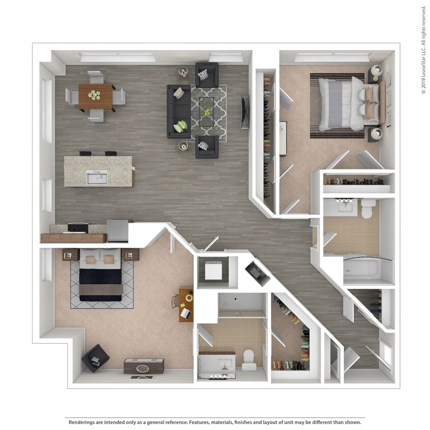 Floor Plan - C18 - 2 bed/2 bath