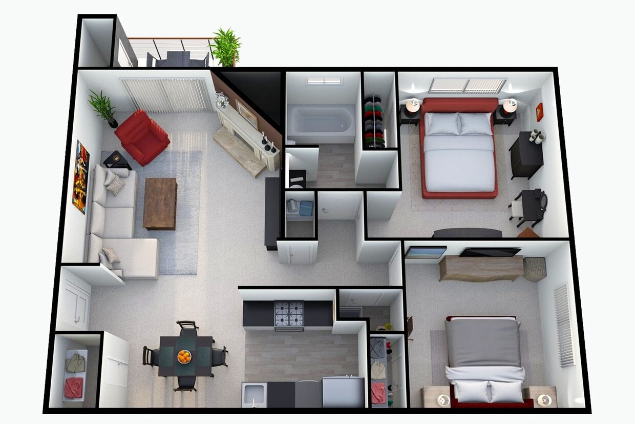 Floor Plan - 2x1p2
