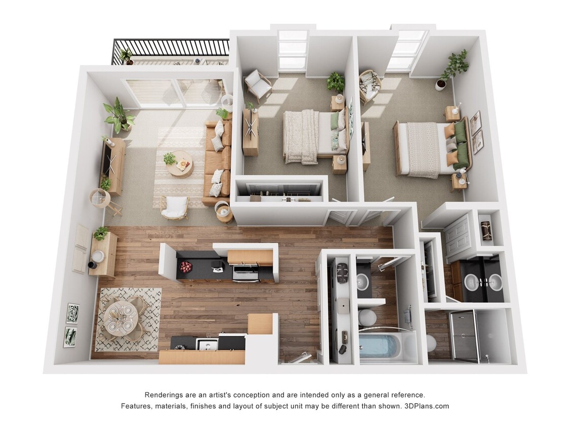 Floor Plan - 2x2 A