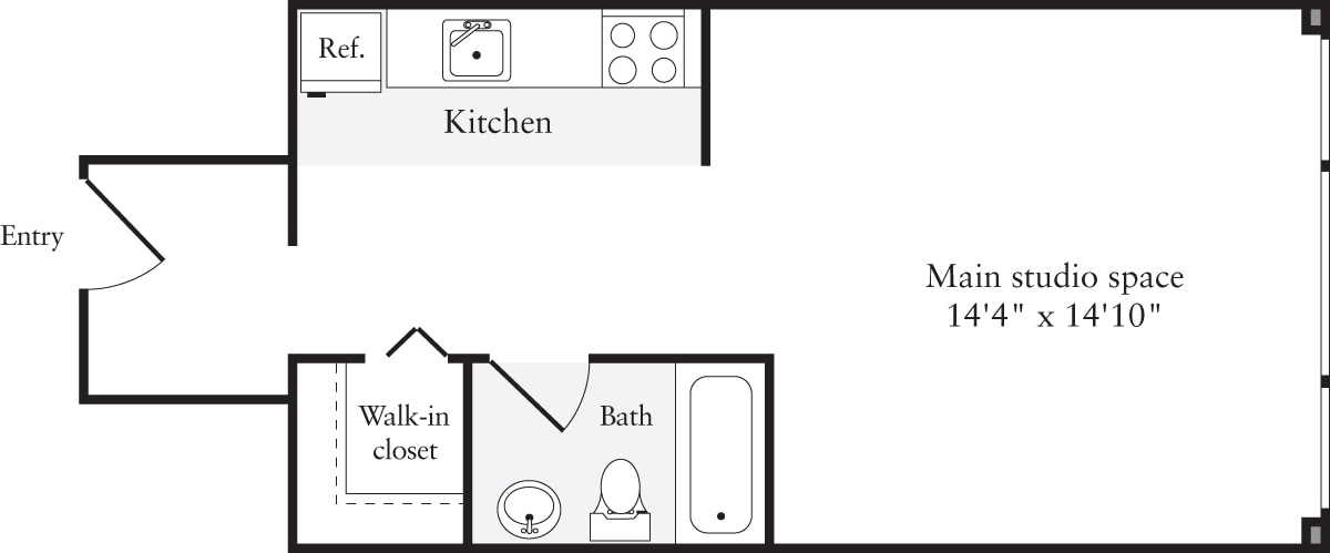 Floor Plan - The Lofts Studio A